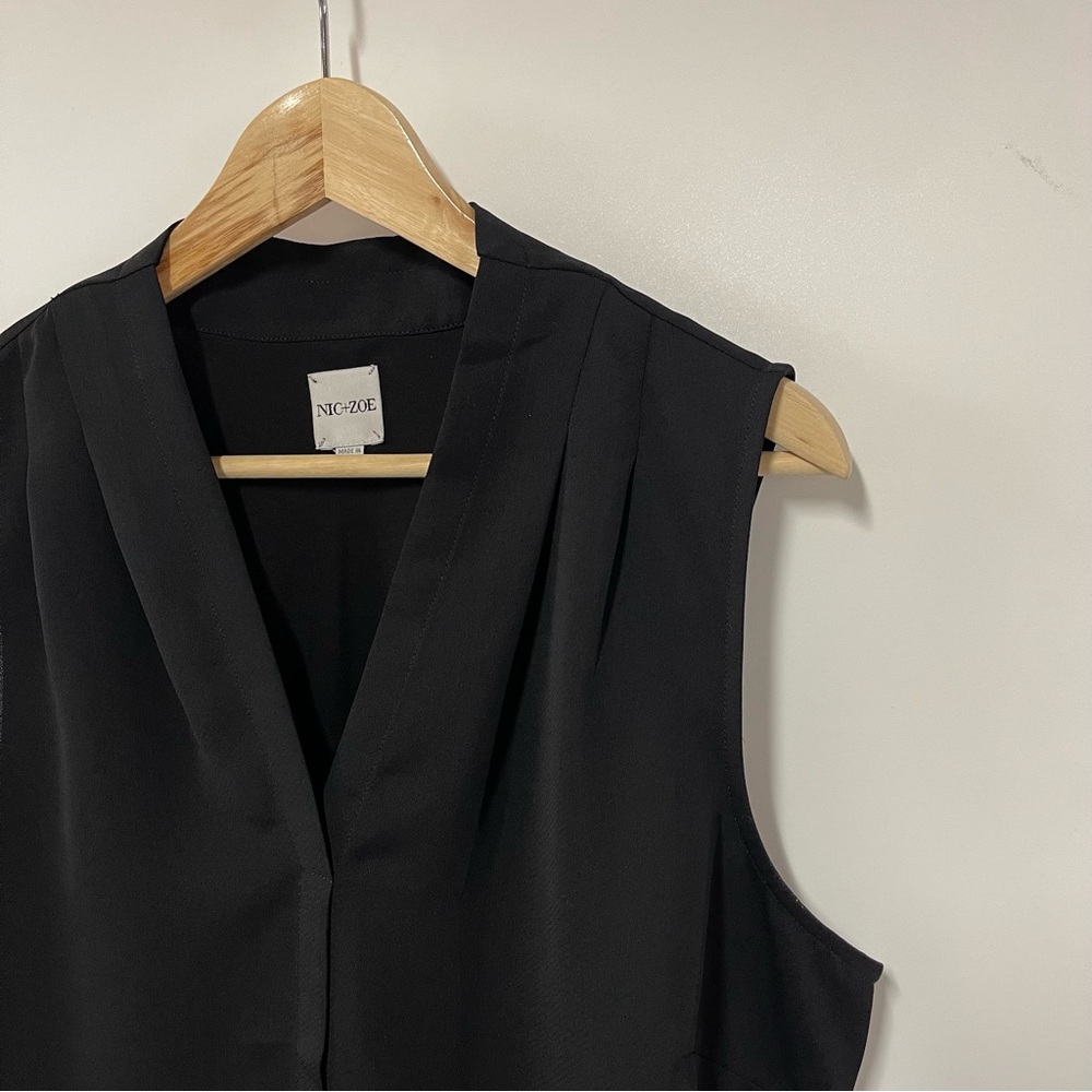 NIC + ZOE Black Day to Night Sleeveless Blouse - XL - Picture 7 of 13